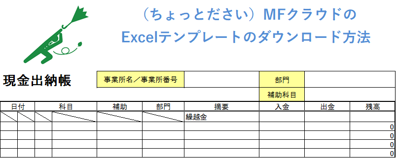 Mfクラウドのexcelテンプレートはどこにある 現金出納帳 総勘定元帳 仕訳帳csvなどなど 谷口孔陛税理士事務所